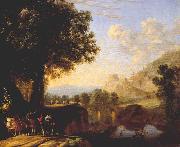 SWANEVELT, Herman van Italian Landscape with Bridge and Castle ar oil painting picture wholesale